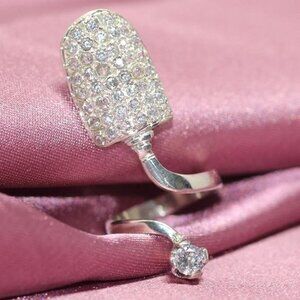 Malia Shop Handmade Silver Pave Cz Finger 4 E 96